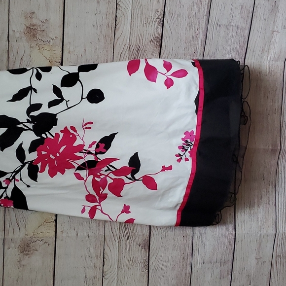 Floral Summer Dress with Bow in Back Summer Dress Spring Dress Zipper Lined - Picture 3 of 10